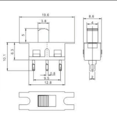 SS-12E08撥動開關圖紙